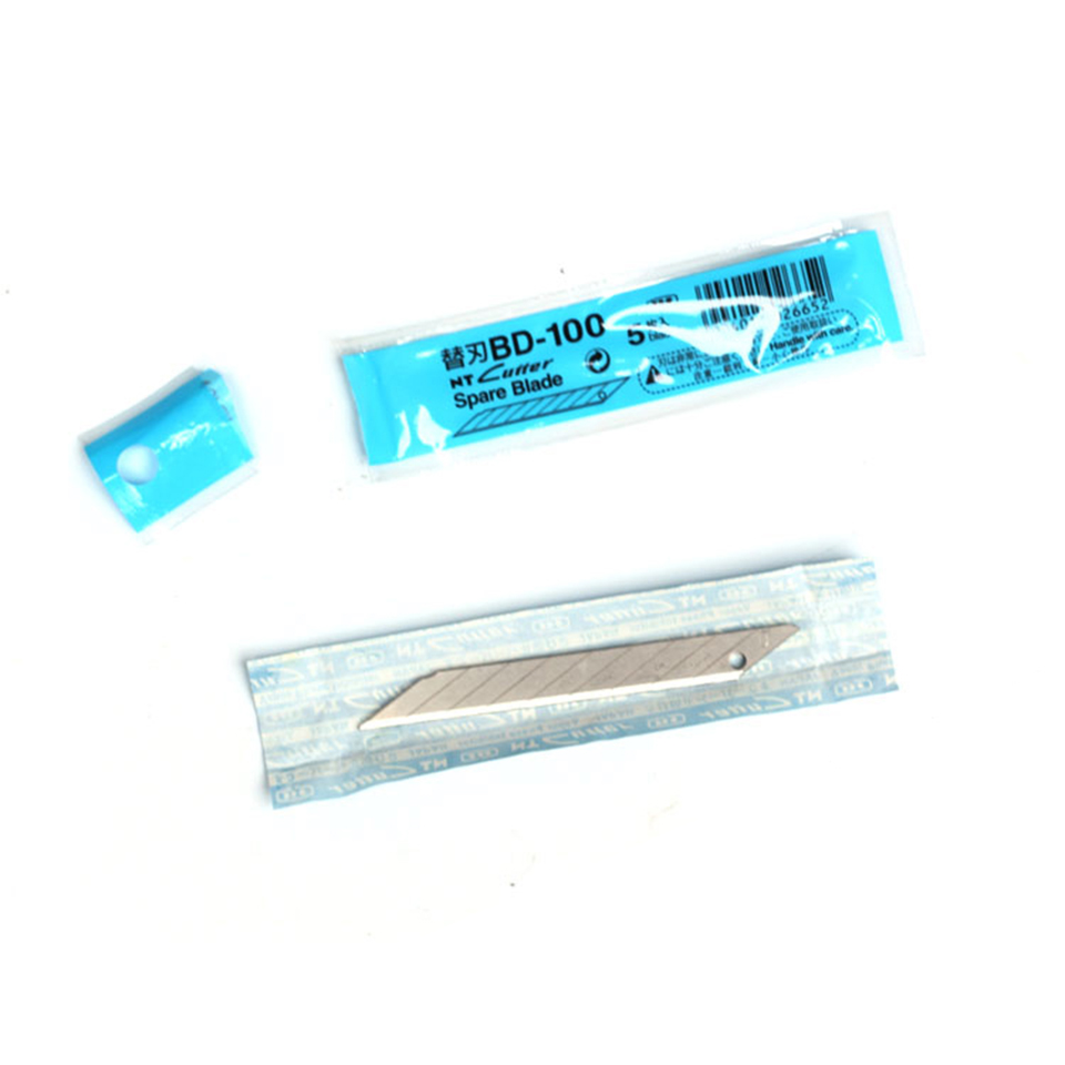 Japan-NT-CUTTER-Blade-good-quality-Knife-Replacement-Blade-9mm-BD-100-5-Blades-Pack